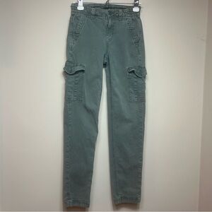 American Eagle Stretch Cargo Pants • Army Green • Elastic Waist • Sz 000R